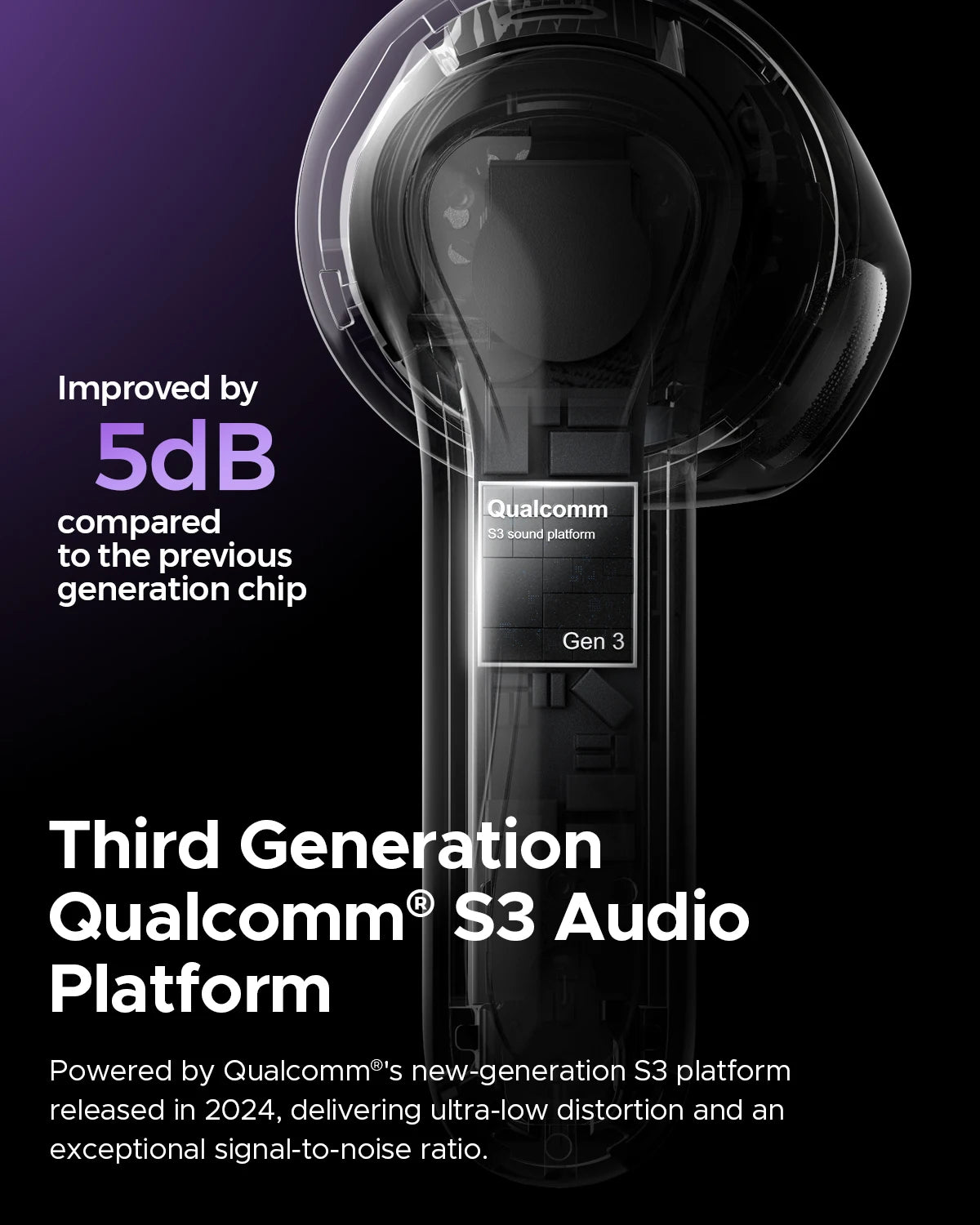 Air5 ANC Bluetooth 5.4 Wireless Earbuds with Hi-Res Audio,Aptx Lossless,Cvc V8.0,6MIC AI Call Noise Reduction,Ipx5