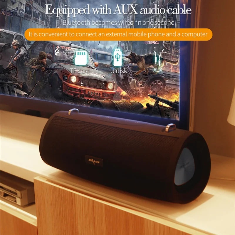 -S38 Bluetooth Speaker Portable Subwoofer Outdoor Wireless Speaker Support TF Card,Usb Flash Drive