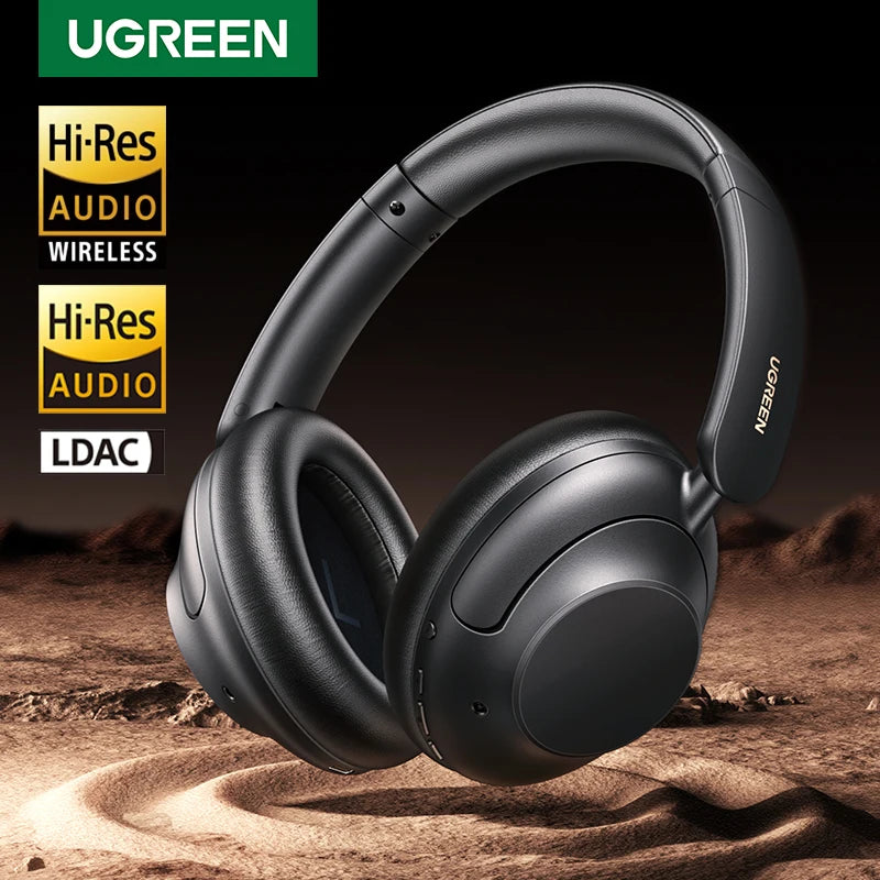 Hitune Max5 Hybrid Active Noise Cancelling Earphone Wireless over Ear Bluetooth Headphones 90H Playtime Hi-Res Audio LDAC
