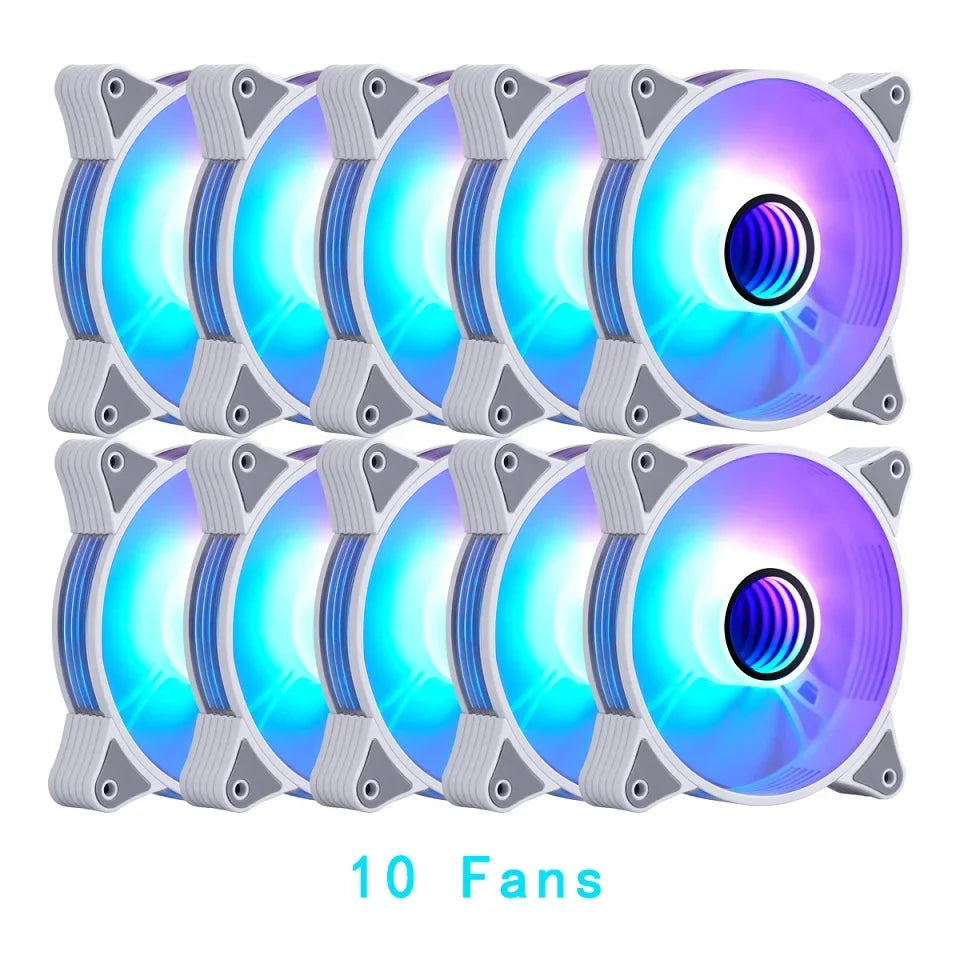 PC Fans 120Mm Rgb Ar12Pro Branco Case Coolers Argb Fan 5V3Pin Aura Sync  PC Gaming Case Ventoinha Computer Cooling Fan