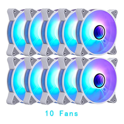 PC Fans 120Mm Rgb Ar12Pro Branco Case Coolers Argb Fan 5V3Pin Aura Sync  PC Gaming Case Ventoinha Computer Cooling Fan