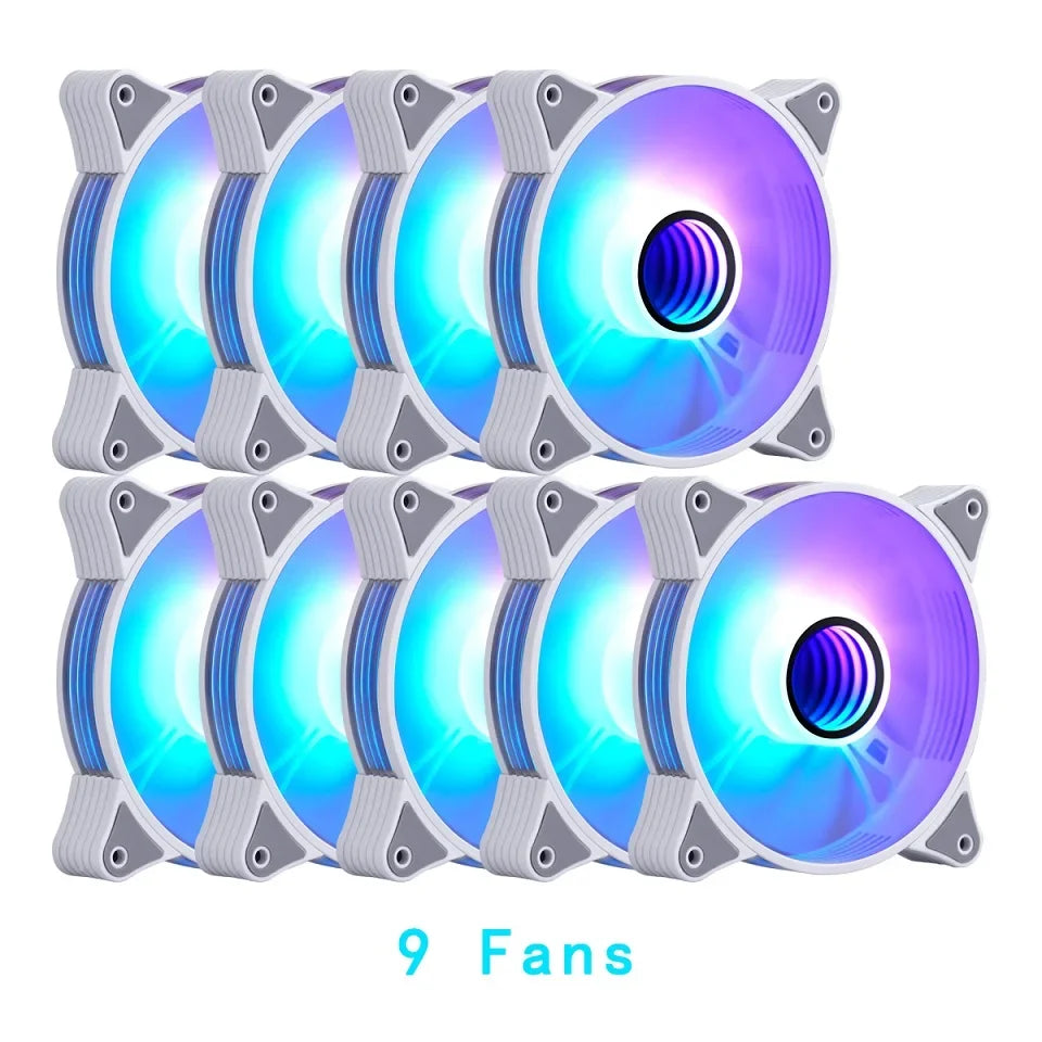 PC Fans 120Mm Rgb Ar12Pro Branco Case Coolers Argb Fan 5V3Pin Aura Sync  PC Gaming Case Ventoinha Computer Cooling Fan