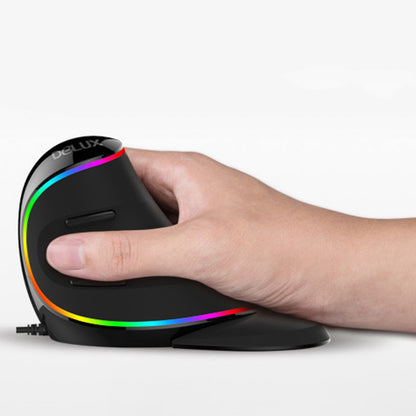 Ergonomic Vertical Gaming Mouse with 6 Buttons - Wired and Wireless Right-Handed Design for PC and Laptop Use