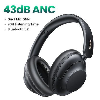 Hitune Max5 Hybrid Active Noise Cancelling Earphone Wireless over Ear Bluetooth Headphones 90H Playtime Hi-Res Audio LDAC