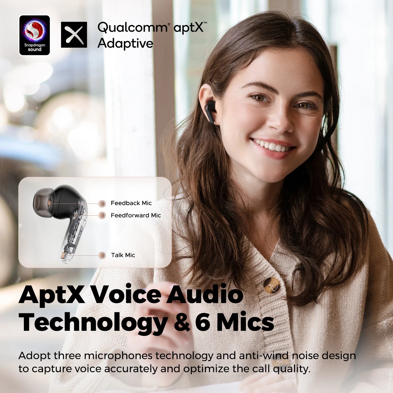 Air4 Pro ANC Bluetooth 5.3 Wireless Earbuds with Lossless Sound & Aptx Voice, Multipoint Connection, In-Ear Detection