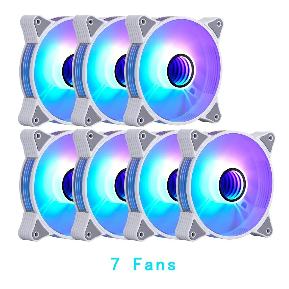 PC Fans 120Mm Rgb Ar12Pro Branco Case Coolers Argb Fan 5V3Pin Aura Sync  PC Gaming Case Ventoinha Computer Cooling Fan
