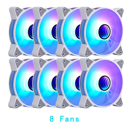 PC Fans 120Mm Rgb Ar12Pro Branco Case Coolers Argb Fan 5V3Pin Aura Sync  PC Gaming Case Ventoinha Computer Cooling Fan