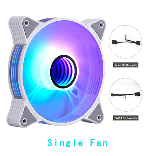 PC Fans 120Mm Rgb Ar12Pro Branco Case Coolers Argb Fan 5V3Pin Aura Sync  PC Gaming Case Ventoinha Computer Cooling Fan