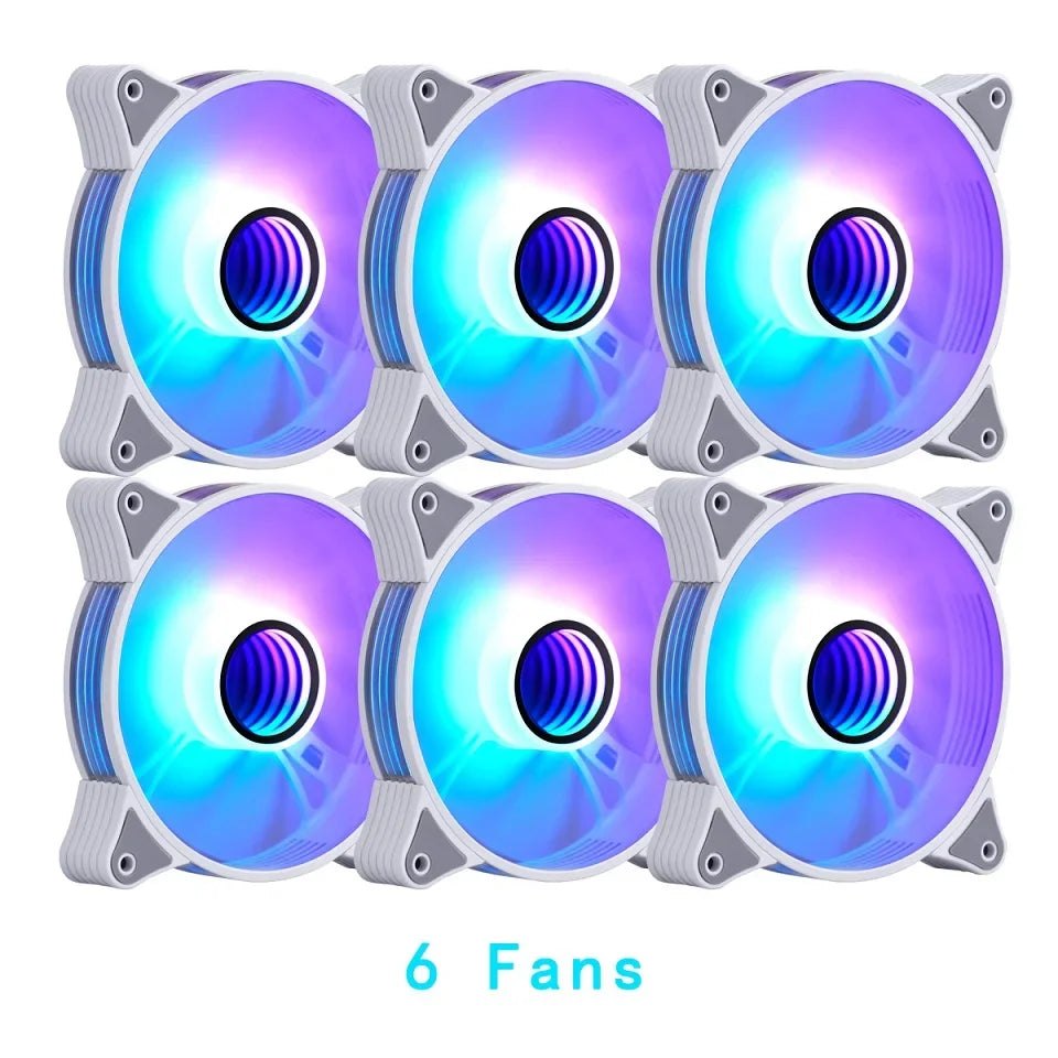 PC Fans 120Mm Rgb Ar12Pro Branco Case Coolers Argb Fan 5V3Pin Aura Sync  PC Gaming Case Ventoinha Computer Cooling Fan