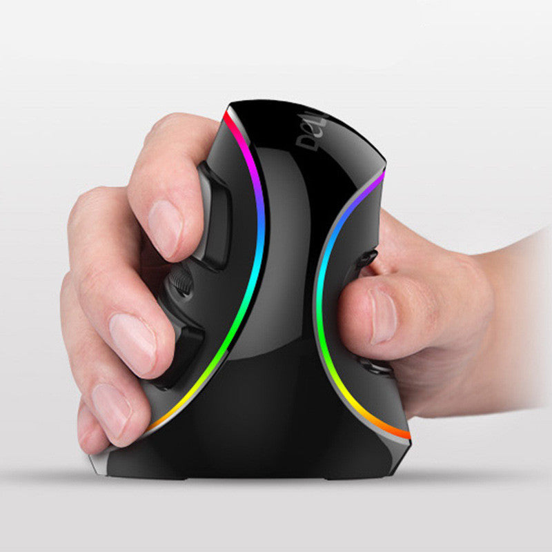 Ergonomic Vertical Gaming Mouse with 6 Buttons - Wired and Wireless Right-Handed Design for PC and Laptop Use